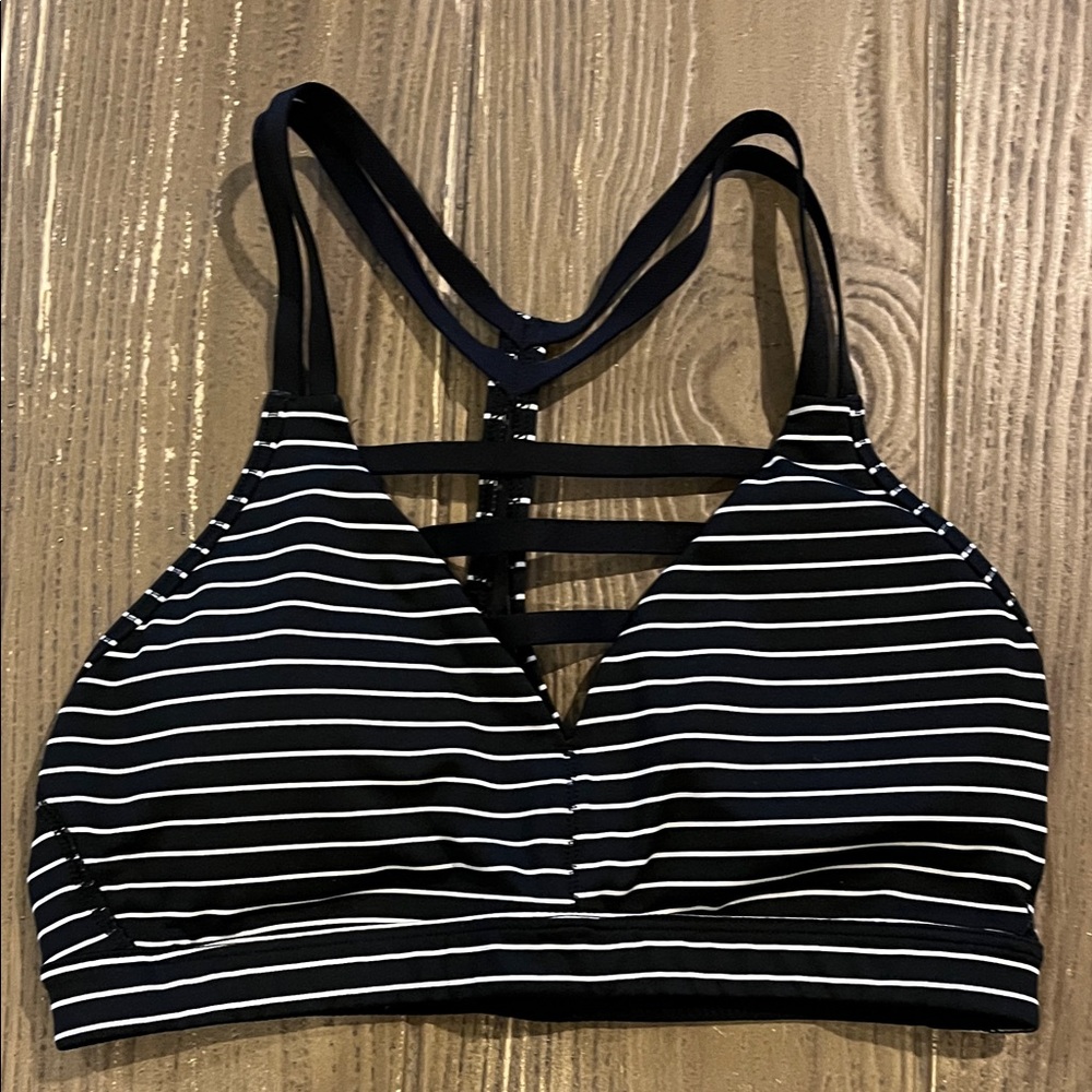 Victoria Secret Stripped Black and White Sport Bra